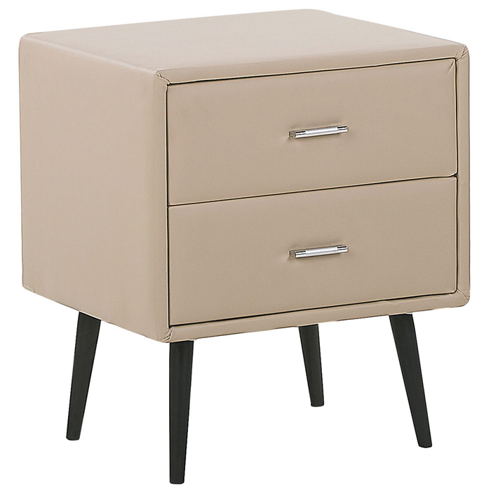 Beliani - ESSONNE - Slaapkamerset - Beige - 160 x 200 cm - Kunstleer