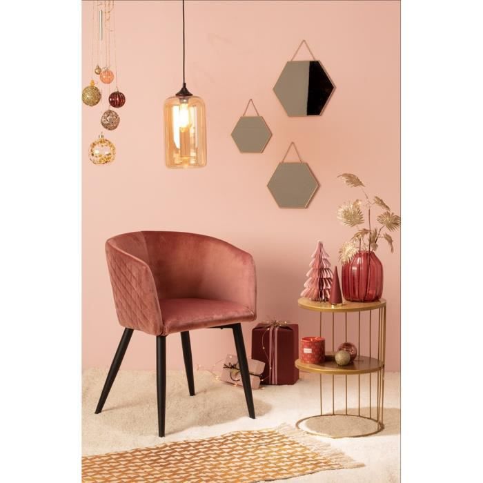 ATMOSPHERA Lot van 3 zeshoekige metalen spiegels - Goud