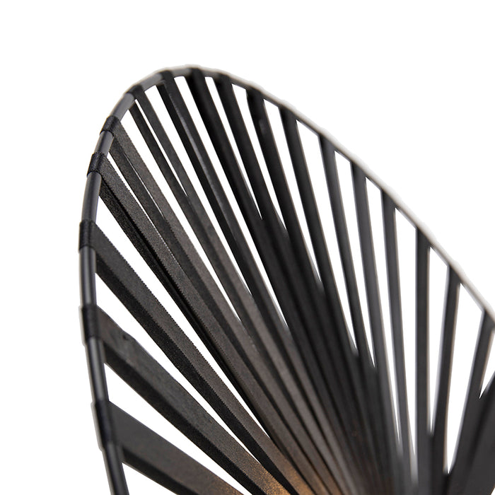 QAZQA Wandlamp leia - Zwart - Landelijk - D 60cm