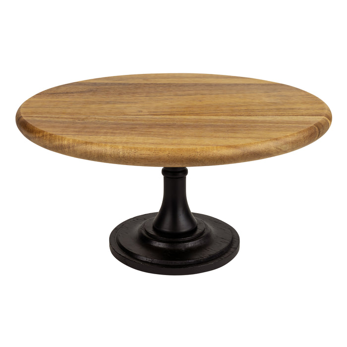 Krumble Taartplateau hout met zwarte poot - 29 x 15 cm