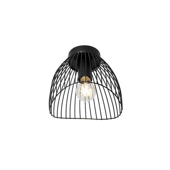 QAZQA Design plafondlamp zwart draad 20cm - Pua