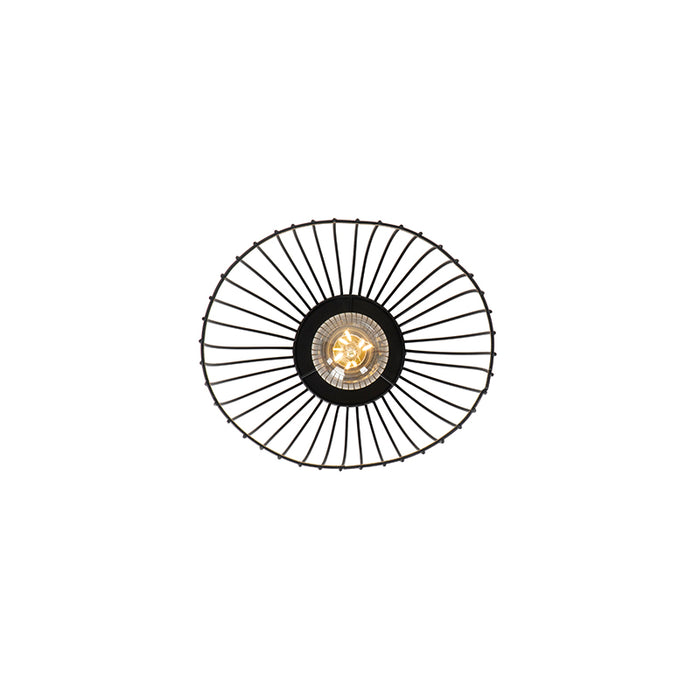QAZQA Design plafondlamp zwart draad 20cm - Pua