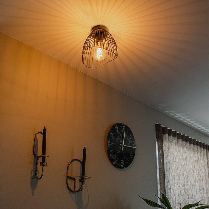 QAZQA Design plafondlamp zwart draad 20cm - Pua