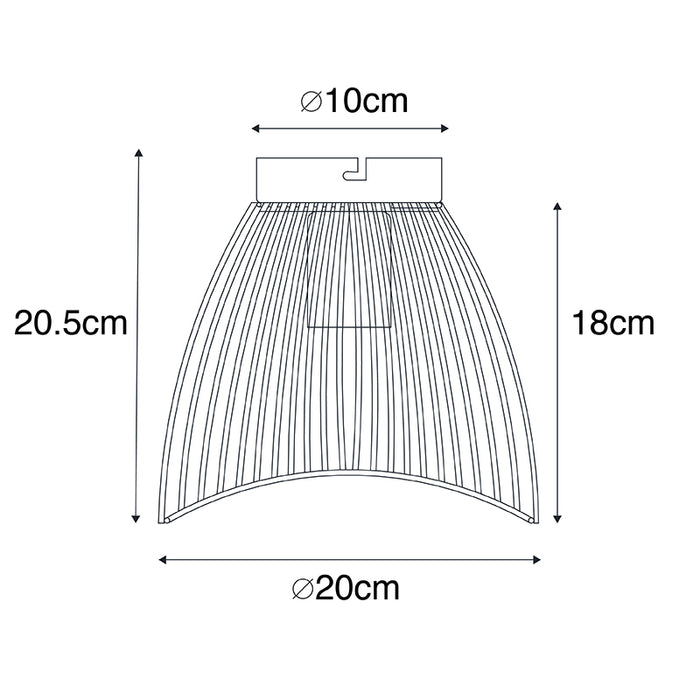 QAZQA Design plafondlamp zwart draad 20cm - Pua