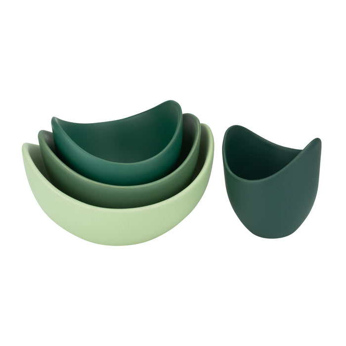 Krumble Kommenset - set van 4 - Keramiek - Groen