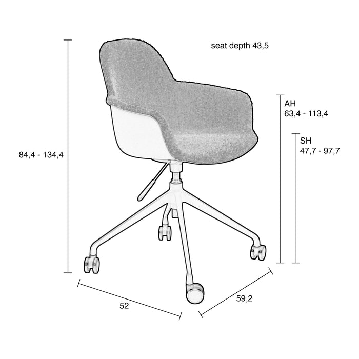 Zuiver Albert Kuip Bureaustoel - Wit