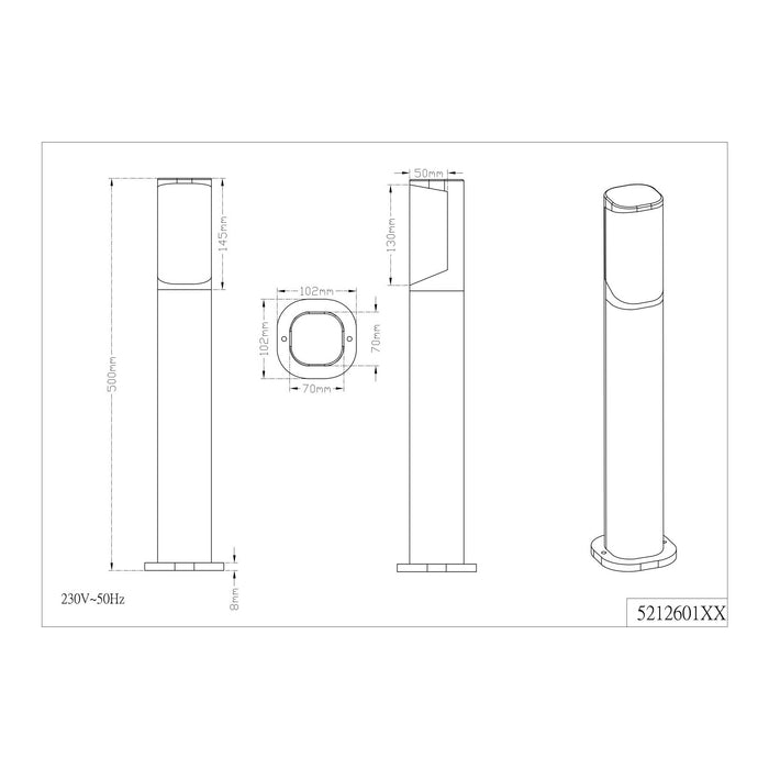 Trio Ticino Sokkellamp