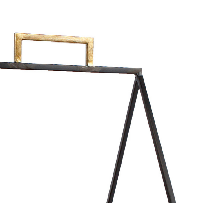 Dulaire Etagere|Dienblad Zwart metaal Goud 31.5 cm