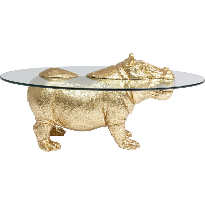 Salontafel Nijlpaard goud Kare Design
