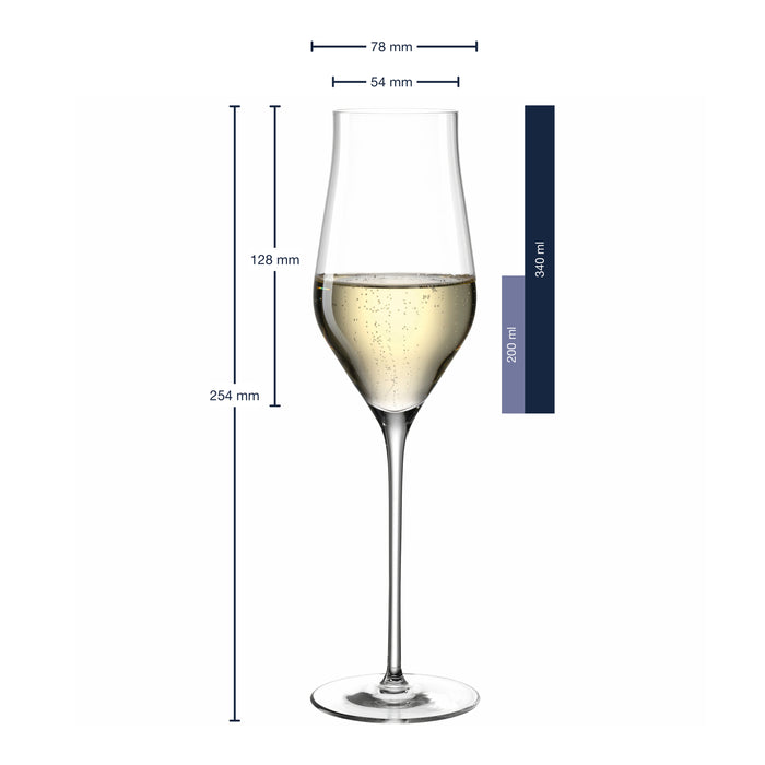Leonardo Brunelli Champagneglazen 6 st. - 0,34 L
