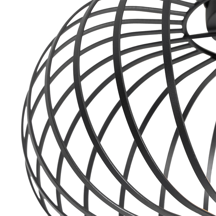 QAZQA Design plafondlamp zwart 39 cm - Johanna