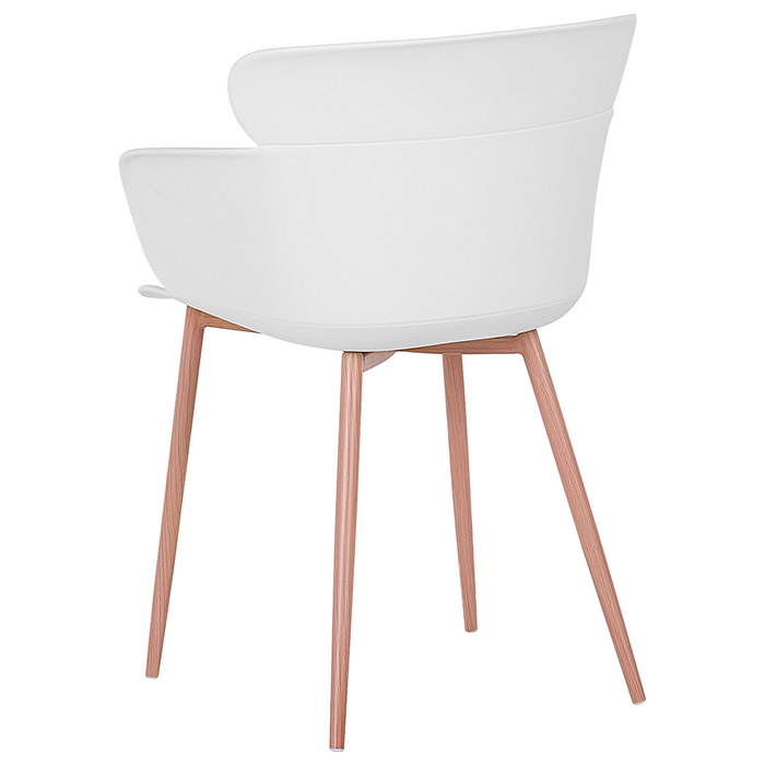 Beliani - SUMKLEY - Eetkamerstoel - Wit - Synthetisch materiaal