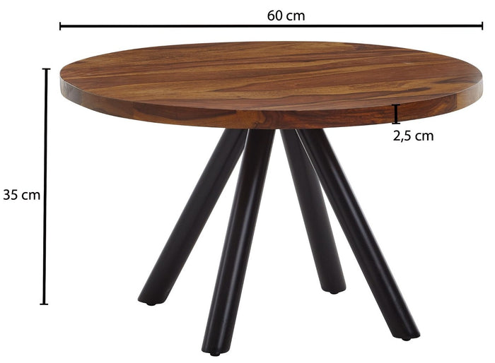 Sky Style Mai Ronde Salontafel met Zwarte Poten