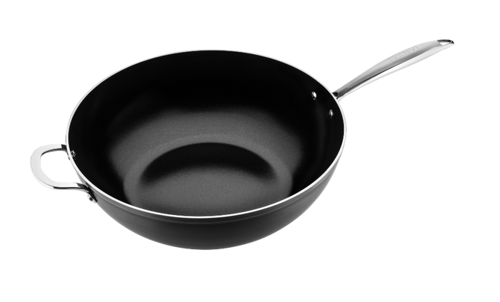 ISENVI Victoria Forged keramische wokpan 32CM - RVS greep