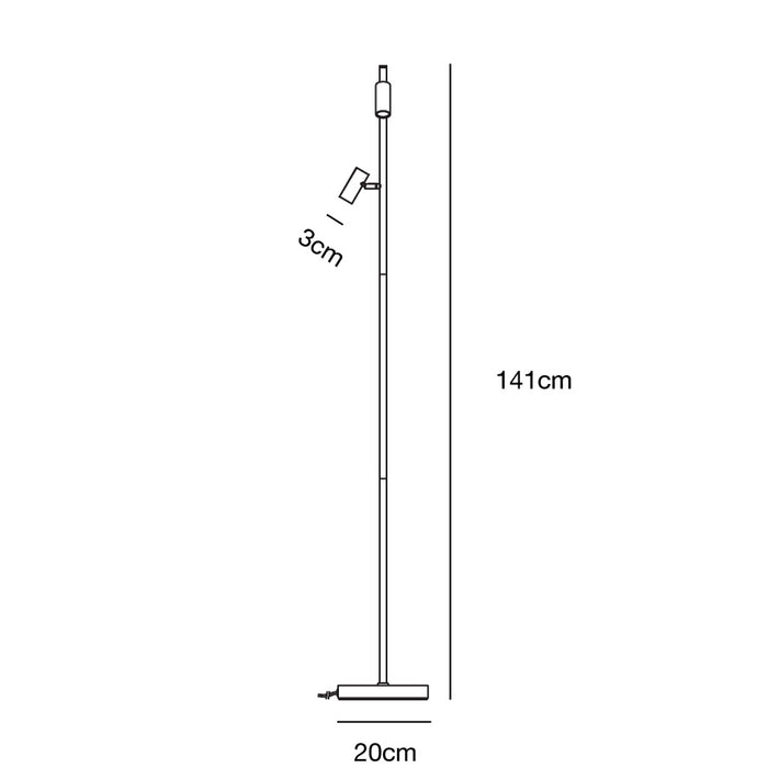 Nordlux Omari Vloerlamp - Zwart