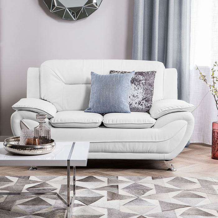 Beliani - LEIRA - Tweezitsbank - Wit - Kunstleer