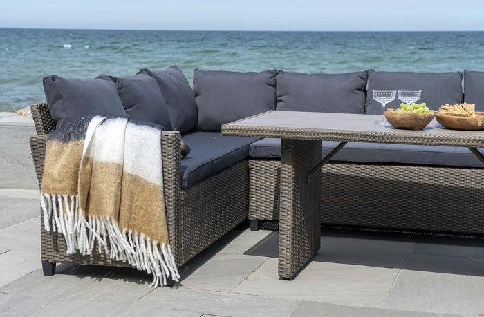 Artichok Sinta plaid wit|zwart|bruin - 170 x 130 cm