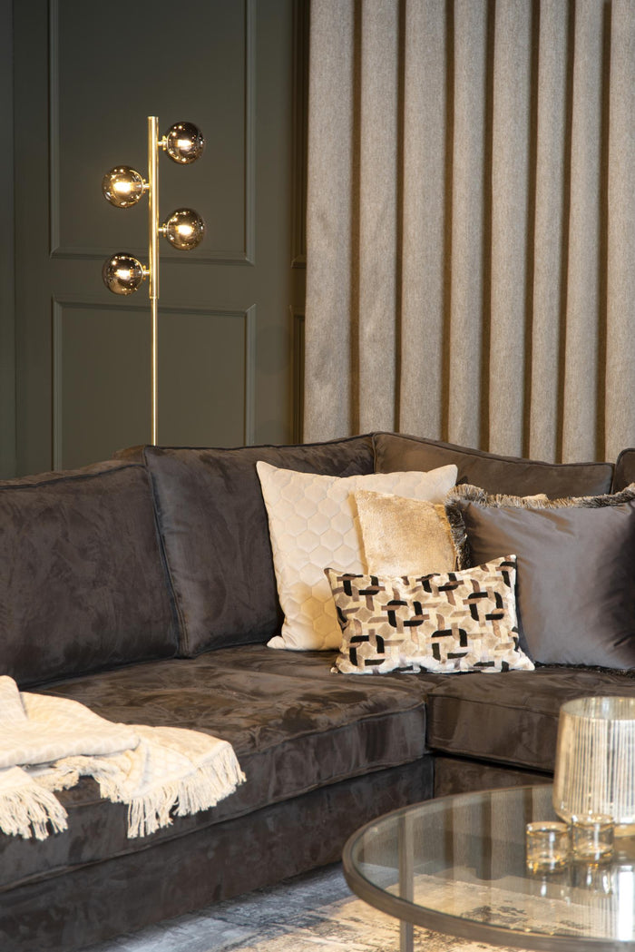 Lucide TYCHO Vloerlamp - Mat Goud | Messing