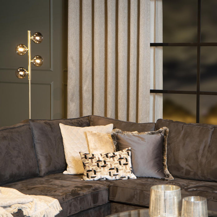 Lucide TYCHO Vloerlamp - Mat Goud | Messing