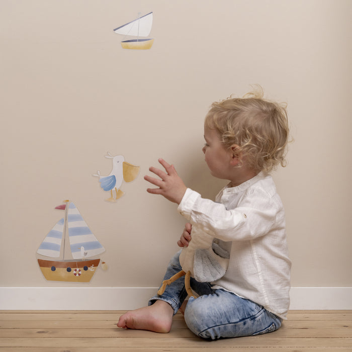 Little Dutch Sailors Bay Muurstickers - 42x30cm - boten en Vogels