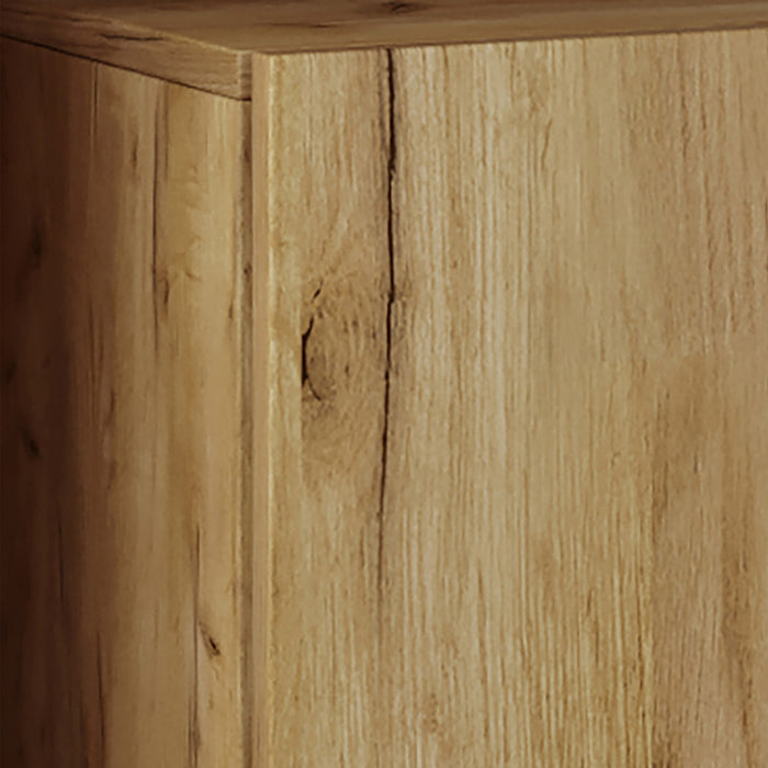 Hioshop Flandu kolomkast hoog met 2 deuren, honing eiken decor.