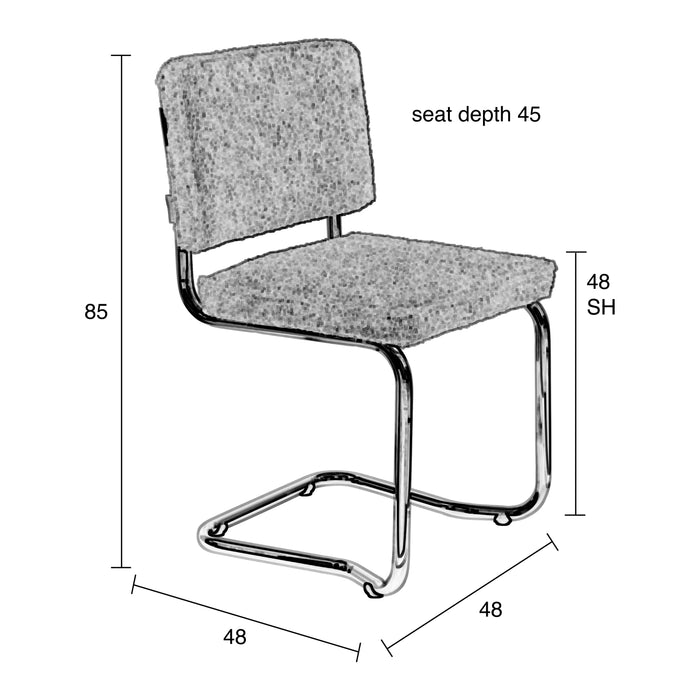 Zuiver Teddy Kink Stoel - Wit