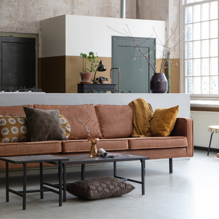 WOOOD Rodeo 3-zitsbank - Eco-leder - Cognac