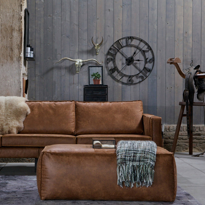 WOOOD Rodeo 3-zitsbank - Eco-leder - Cognac