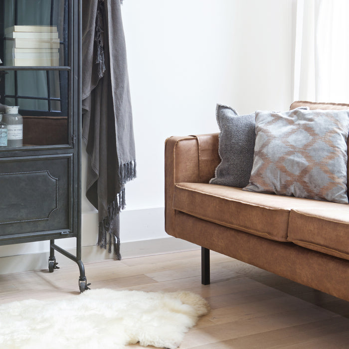 WOOOD Rodeo 3-zitsbank - Eco-leder - Cognac