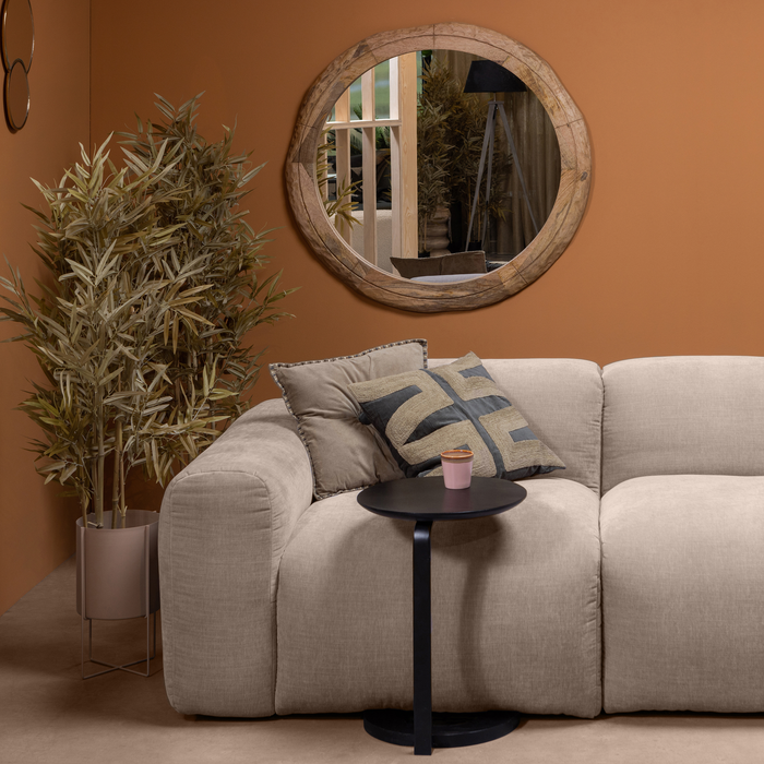 WOOOD Floor Bijzettafel - Hout|Metaal - Zwart - 57x39x39