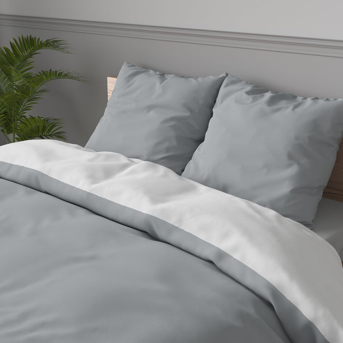 Zensation Dekbedovertrek Twin Face White Grey-200x200|220