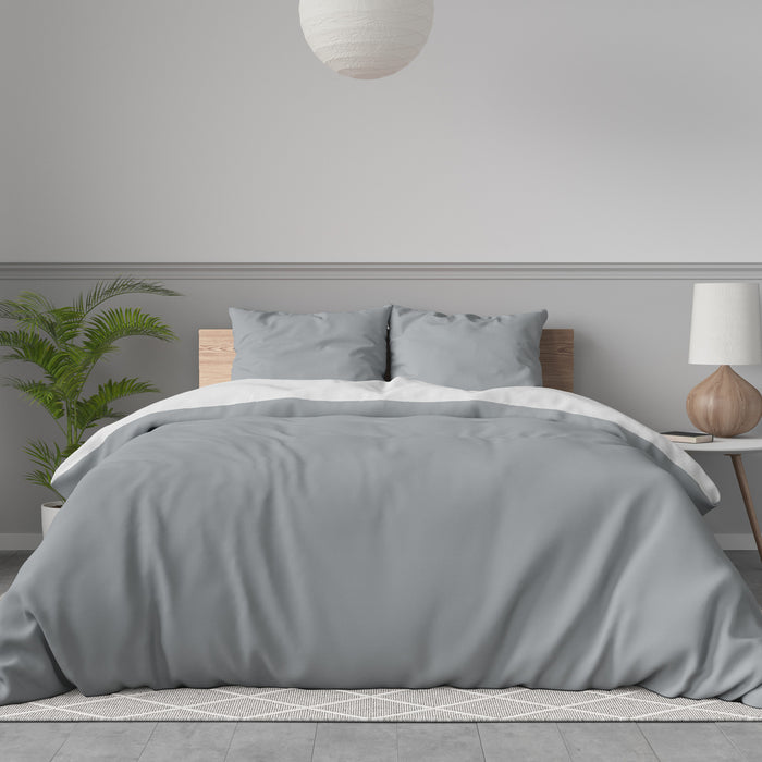 Zensation Dekbedovertrek Twin Face White Grey-200x200|220