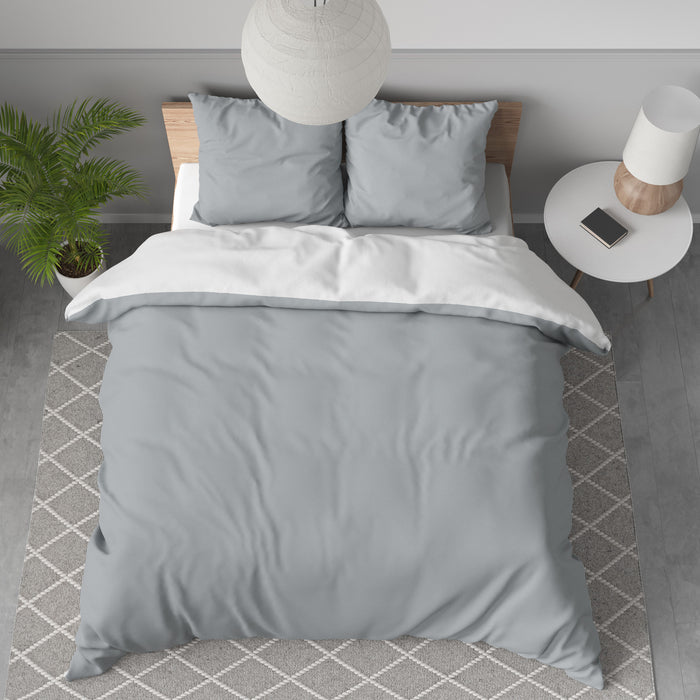 Zensation Dekbedovertrek Twin Face White Grey-200x200|220