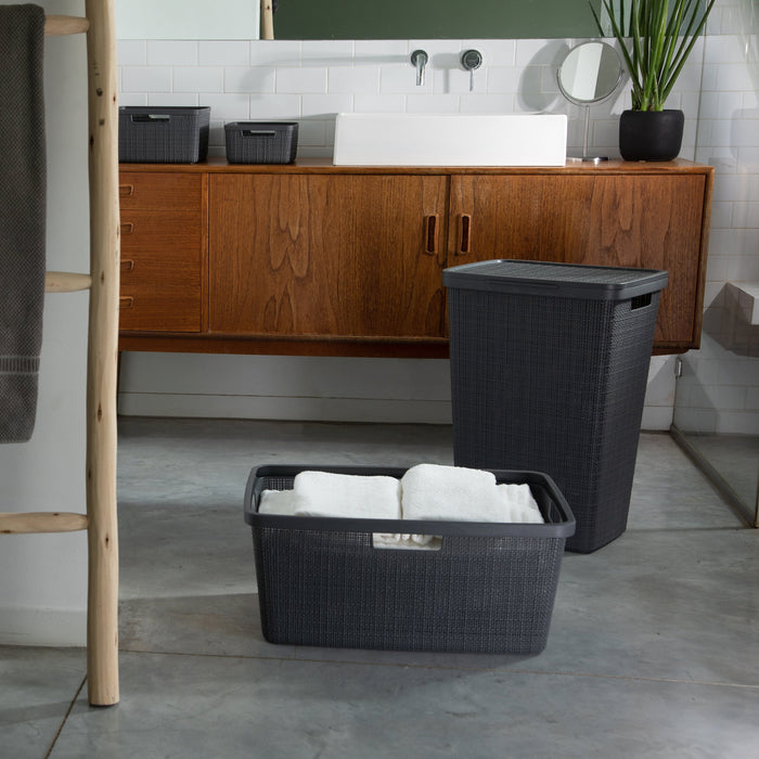 Curver Jute Wasmand 46 L - Donkergrijs