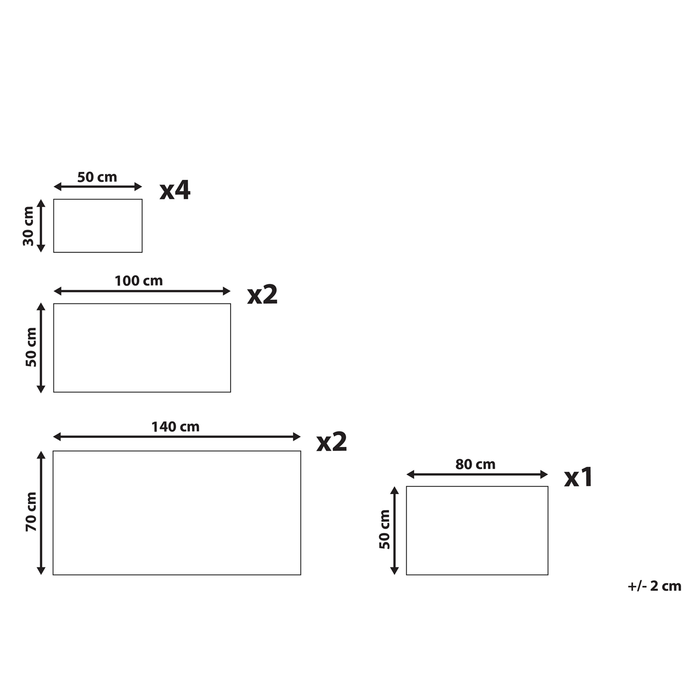 Beliani - ATAI - Handdoek set 9 - Beige - Katoen