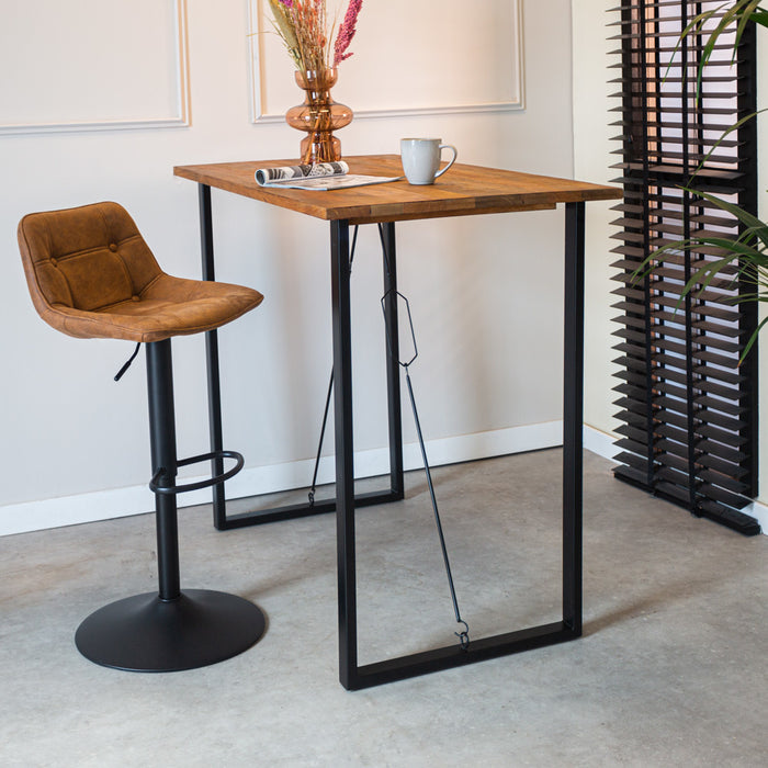 Dimehouse Industriële bartafel Vegas 130x70x110 cm Mangohout