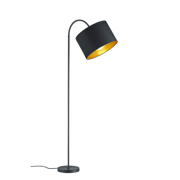 Trio Leuchten Vloerlamp industrieel - Metaal - Zwart