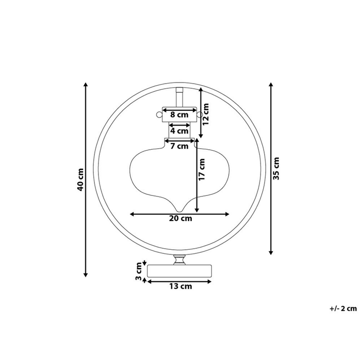 Beliani - SEVERN - Tafellamp - Goud - Metaal