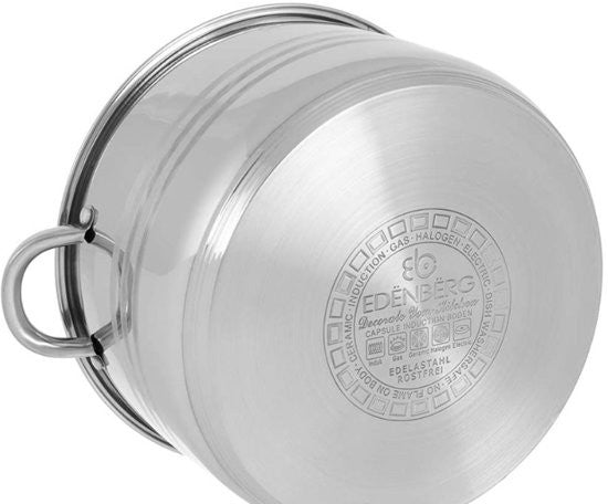 Edenberg Classic Line - Kookpan met Deksel - RVS - Ø 36 cm - 20.3L