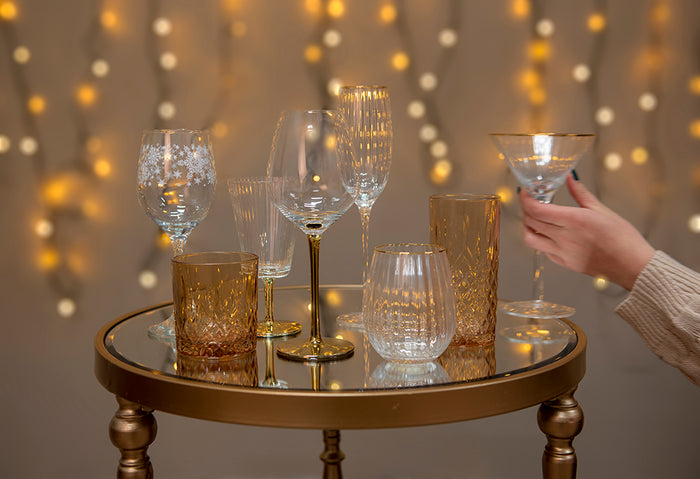 Clayre & Eef Waterglas 280 ml Bruin Glas