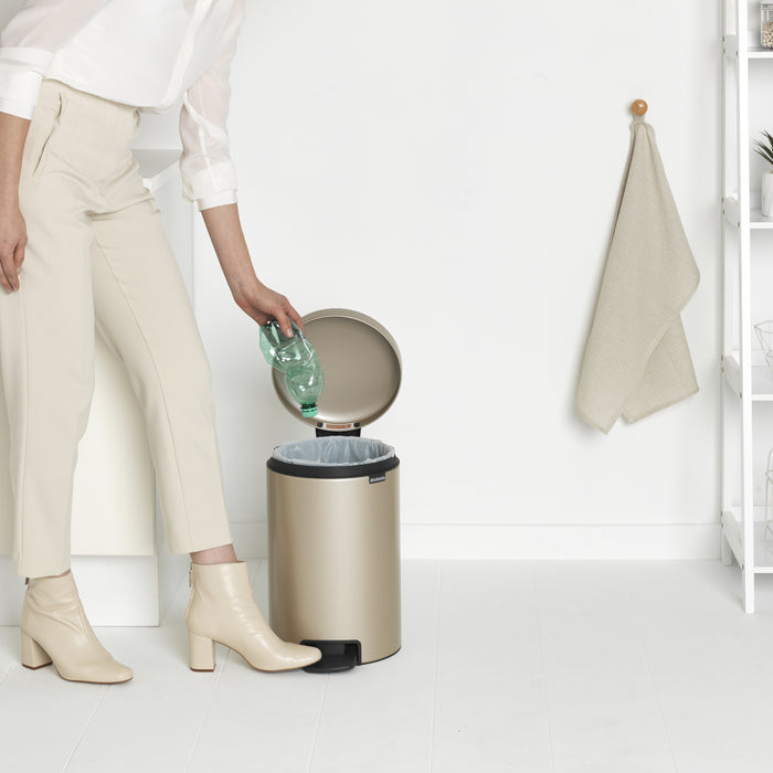 Brabantia NewIcon Pedaalemmer 12 L - Metallic Gold