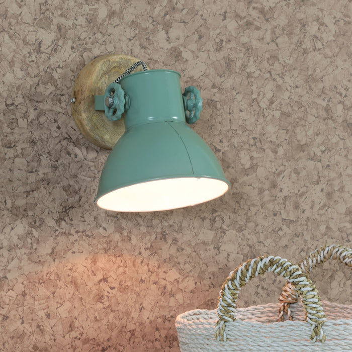 Light & Living Wandlamp Elay - Hout|Groen - 20x18x19cm