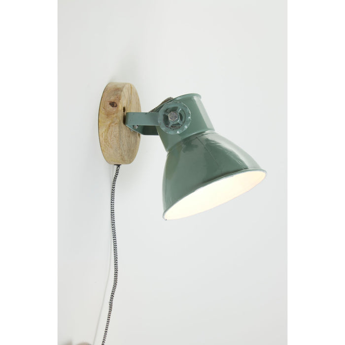 Light & Living Wandlamp Elay - Hout|Groen - 20x18x19cm
