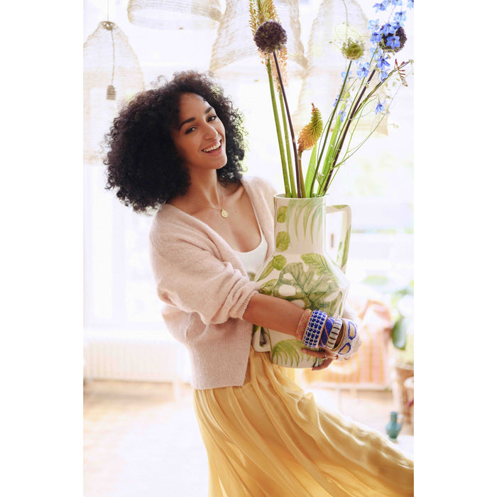 Return to Sender Vaas 45 cm Jungle print handgeschilderd met handvat