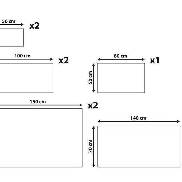 Beliani - AREORA - Handdoek set van 11 - Beige - Katoen