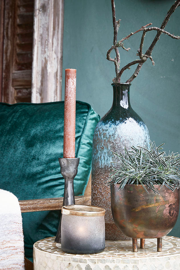 Casa Vivante Casca Kandelaar H32 cm donkerzilver