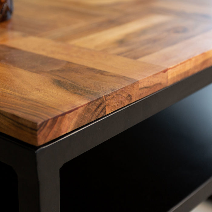 Dimehouse Industriële vierkante salontafel Harris 60x60 cm