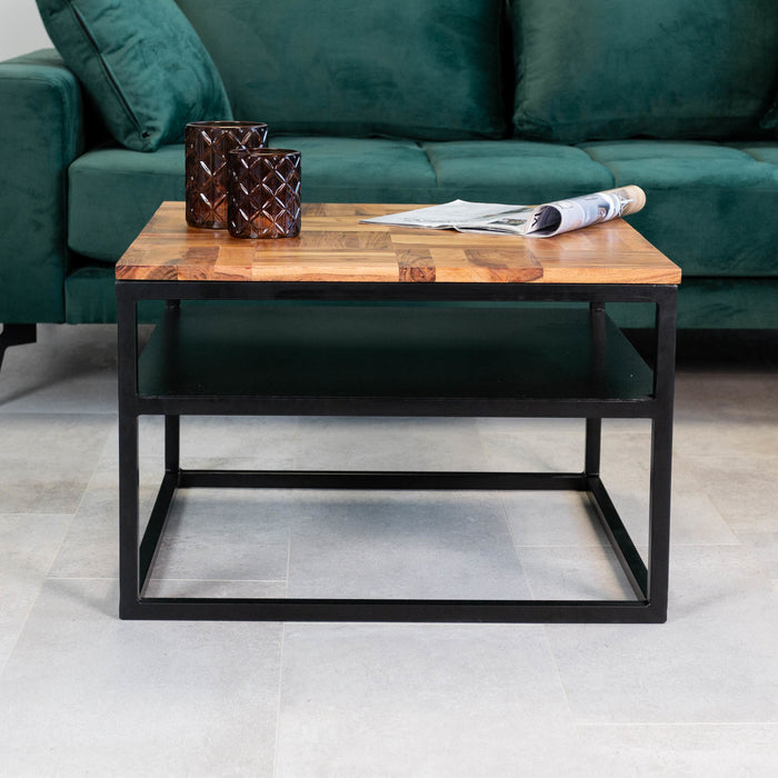 Dimehouse Industriële vierkante salontafel Harris 60x60 cm