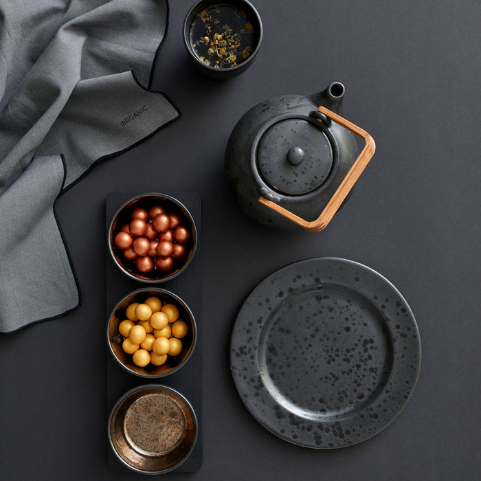 Södahl Organic Tafelkleed 140 x 250 cm - Grijs/Zwart