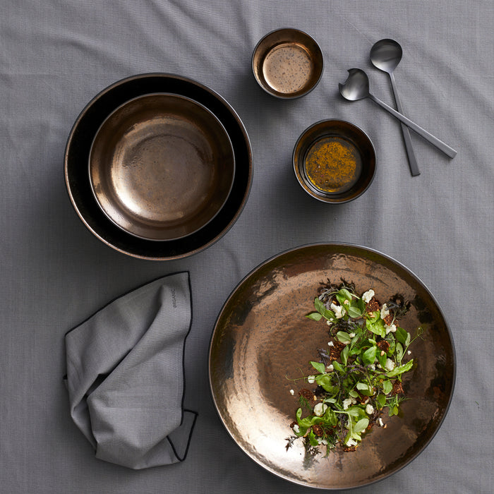 Södahl Organic Tafelkleed 140 x 250 cm - Grijs/Zwart